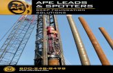 APE LEADS & SPOTTERS - American Piledriving Box Leads Catalog.pdfAPE can mount a third winch onto the lower end of the 40-foot sliding lead section or any part of the leads below the