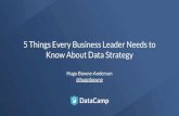 Know About Data Strategy 5 Things Every Business Leader ... · 5 Things Every Business Leader Needs to Know About Data Strategy Hugo Bowne-Anderson @hugobowne. Illustrations you can
