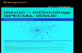 memo – inOncology SPECIAL ISSUE · 2018-09-06 · special issue Preceptorship Shanghai 2018 Immunotherapy: the emerging paradigm of cure Terufumi Kato The introduction of molecularly