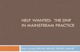 Help Wanted: The DNP in Mainstream Practice › ... › conferences › dnp › presentations › … · HELP WANTED: THE DNP IN MAINSTREAM PRACTICE Mary Jo Assi, DNP, RN, NEA-BC,