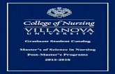 Master’s of Science in Nursing - Villanova University › content › dam › villanova › ... · The College of Nursing has incorporated the following professional standards and