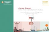 cl imate s Cambridge Judge Business School business ... · cl imate HYHU\RQH¶ s WGI Key Findings: Future climate change business Impacts by the end of the 21st century may include: