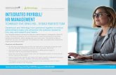 INTEGRATED PAYROLL/HR MANAGEMENT INTEGRATED PAYROLL/ HR MANAGEMENT · 2020-01-31 · INTEGRATED PAYROLL/HR MANAGEMENT Learn more about Integrated Payroll/HR Management | 800.429.3375