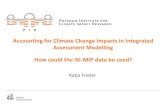 Accounting for Climate Change Impacts in Integrated ...€¦ · The Inter-Sectoral Impact Model Intercomparison Project Access to Multi-Impacts Model Projections across different