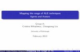 Mapping the range of ALE techniques - Agents and Avatars · Betty’s Brain - Learning by Teaching Agent(s) Still a Pedagogical Agent overall, but with 2 avatars mentor teachable