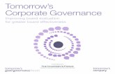 Tomorrow’s Corporate Governance · 4 Tomorrow’s Corporate Governance Improving board evaluation to achieve greater board effectiveness “As a professional services firm, we are