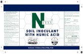 SOIL INOCULANT WITH HUMIC ACIDcxinternational.com/wp-content/Docs/2014_SI_w_Humic_Acid...Net Contents: 2.5 Gallons | 21Lbs | 9.53Kg | 9.46LN-TEXX® Soil Inoculant with Humic Acid is