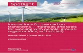 Innovations for low carbon transitions – methods and tools ...€¦ · Innovations for low carbon transitions – methods and tools for working with people, groups, organizations,