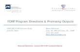 FCRP Program Directions and Promising Outputs · FCRP Program Directions & Promising Outputs 2009 GRC ETAB Summer Study Betsy Weitzman ggp June 29, 2009 Exec. VP, SRC and Exec. Dir.,