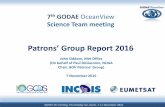 Patrons’ Group Report 2016 - godae.org › ... › presentations › 1.3-GOV-PG-2016-report-v… · GOVST-VII meeting, The Holiday Inn, Kochi, 7-11 November 2016 Events & engagements