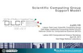 Scientific Computing Group Support Model · Scientific Computing Group Support Model Judith Hill ... biology, chemistry, climate, computer science, engineering, materials science,