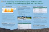 Exploring Resident’s Xeriscaping Preference: The Influence ... · Exploring Resident’s Xeriscaping Preference: The Influence of Ecological World View and Place Identity BACKGROUND.