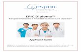 ESPNIC EPIC Diploma Applicant Guide - rev 2018 01 · EPIC Diploma™ Applicant Guide Rev. 2018 01 Page 6 of 35 Part 2 Additional Eligibility Requirements For Physicians: Part 2 eligibility