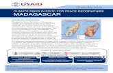 CLIMATE RISKS IN FOOD FOR PEACE GEOGRAPHIES MADAGASCAR€¦ · Madagascar every year, and 3–4 reach cyclone status. Between 1990 and 2015, Madagascar recorded 65 major climate-related