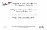 Sandia’s Systems Approach to Photovoltaic Reliability PV ... › wp-content › gallery › uploads › PV... · PDF file Sandia’s Systems Approach to Photovoltaic Reliability
