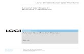 LCCI International Qualifications Level 2 Certificate …...For further information contact us: Tel. +44 (0) 8707 202909 Email. enquiries@ediplc.com LCCI International Qualifications