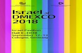 Israel at DMEXCO 2018 - מכון היצוא · 2018-08-05 · Israel at DMEXCO 2018 Israel Pavilion Hall 6 E038 September 12-13 Cologne, Germany