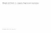 Week 12 Hour 2 Logistic Regression examples - SFU.cajackd/Stat302/Wk12-2_Full.pdf · Week 12 Hour 2 – Logistic Regression examples. Stat 302 Notes. Week 12, Hour 2, Page 2 / 33