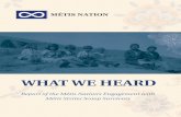 WHAT WE HEARD - Métis Nation Sixties Scoop€¦ · WHAT WE HEARD: REPORT OF THE MÉTIS NATION’S ENGAGEMENT WITH MÉTIS SIXTIES SCOOP SURVIVORS ..... 14 1. Background & Introduction