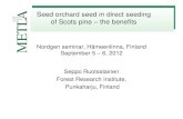 Seed orchard seed in direct seeding of Scots pine the benefits€¦ · Orchard and stand seed was sown in comparable conditions - 4 stand seed lots - 5 seed orchard seed lots (southern