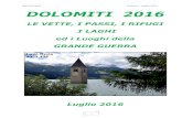 Diario di bordo Dolomiti DOLOMITI 2016 - CamperOnLine · Bassano del Grappa Agip 1,279 62,55 80,00 Totali gasolio 218,65 Pedaggi Autostradali: Data e Ora Uscita DESCRIZIONE IMPORTO