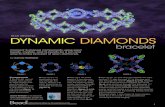 BEAD WEAVING DYNAMIC DIAMONDS - …DYNAMIC DIAMONDS BEAD WEAVING bracelet Components 1 On 2 ft. (61 cm) of thread, pick up four 80 seed beads, and sew through the beads again to form