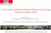 Luminosity and Beam-Beam Effects in the Large Hadron ... · Luminosity and Beam-Beam Effects in the Large Hadron Collider (LHC) Tatiana Pieloni EPFL Laboratory of Particle Accelerator