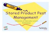 Stored Product Pest ManagementStored Product Pests Common pests include ¾Indian Meal Moth ¾Carpet / Dermestid Beetles ¾Sawtoothed Grain Beetles ¾Flour Beetles 9Others are described