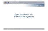 Synchronization in Distributed Systems · Chapter 4: Time and Synchronisation Page 7 Lehrstuhl für Informatik 4 Kommunikation und verteilte Systeme Chapter 4: Time and Snchy ronization