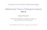 Mathematical Theory of Biological Invasions200.145.112.249/webcast/files/Petrovskii_Sao-Paulo-2017_Part-2b_… · • Introduction & a glance at ﬁeld data • Overview of mathematical