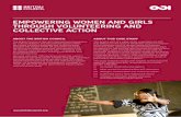 EMPOWERING WOMEN AND GIRLS THROUGH VOLUNTEERING AND COLLECTIVE ACTION · 2017-07-11 · EMPOWERING WOMEN AND GIRLS THROUGH VOLUNTEERING AND COLLECTIVE ACTION ABOUT THE BRITISH COUNCIL