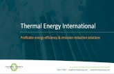 Thermal Energy International · in the future growth of the business, EBITDAS would have been: • FY2018: $1.2 million • FY2019: $0.9 million • 1H 2020 EBITDA up $1.3 million