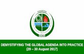 DEMYSTIFYING THE GLOBAL AGENDA INTO PRACTICE (29 30 … NDMA Pakistan_… · DEMYSTIFYING THE GLOBAL AGENDA INTO PRACTICE ... o Integration of DRR Component in Academic Curricula