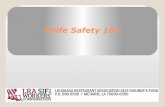 Knife Safety 101 › 74a8de49-10ac-4cf8-8577-6b1… · Types of Knives Utility Knives Utility knives are longer than paring knives but smaller than chef's knives, usually around 5-8"