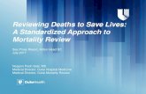 Reviewing Deaths to Save Lives: A Standardized … Pines...Reviewing Deaths to Save Lives: A Standardized Approach to Mortality Review Sea Pines Resort, Hilton Head SC July 2017 Noppon