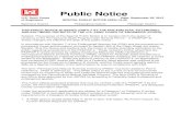 Public Notice - United States Army · Public Notice. U.S. Army Corps Date: September 29, 2015 . of Engineers SPECIAL PUBLIC NOTICE #SPN-15-59 . Baltimore District Philadelphia District