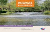 OFFICE DE TOURISME D’ANTONY · 2017-06-26 · OFFICE DE TOURISME D’ANTONY 1, place Auguste Mounié 92160 Antony 01.42.37.57.77 09.66.43.56.41 si.antony@orange.fr SEPTEMBRE À