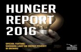 HUNGER REPORT 2016 - Ontario Association of …findings from Food Banks Canada’s 2016 Annual Hunger Count Survey, and includes a special report on the rising cost of hydro and its
