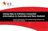 Using data to enhance consumer information in Australia ... · Using data to enhance consumer information in Australia and New Zealand Carolyn Shivanandan, New Zealand Energy Efficiency