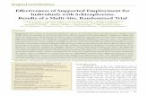 Effectiveness of Supported Employment for …...Original Contributions Effectiveness of Supported Employment for Individuals with Schizophrenia: Results of a Multi-Site, Randomized