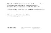 2013 IEEE SOI-3D-Subthreshold Microelectronics Technology ...toc.proceedings.com/20879webtoc.pdf · 5b.5 Asynchronous-logic: Low-Power/Ultra Low-Power Design, and High Variation-