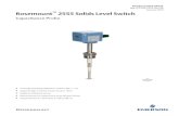Product Data Sheet: Rosemount 2555 Solids Level Switch · Introduction Measurement principles The Rosemount™ 2555 Solids Level Switch uses the principle of measuring capacitance