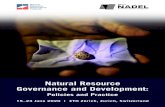 Natural Resource Governance and Development · 2 NATURAL RESOURCE GOVERNANCE AND DEVELOPMENT: POLICIES AND PRACTICE AN NRGI/ETH–NADEL COURSE 3 INNOVATIVE METHODOLOGY AND WORLD-CLASS