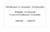 Wilson County Schools High School Curriculum Guide€¦ · The Curriculum Guide and Registration The Wilson County Schools Comprehensive Curriculum Guide is designed to assist and