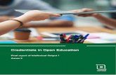 Credentials in Open Education · Credentials in Open Education Final report of Intellectual Output 1 Annex 2 . 2 Authors Dénes Zarka, Éva Szalma, Gábor Román Editors Gábor Román
