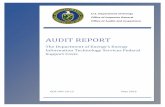 AUDIT REPORT - Energy.gov · Although KPMG was unable to conclude whether the EITS Federal support costs were reasonable, KPMG found that EITS officials had not always managed costs