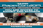 MAY 5-8, 2019 • INDIANAPOLIS, INDIANA YOU ARE INVITED TO EXHIBIT AND SPONSOR · you are invited to exhibit and sponsor papercon.org may 5-8, 2019 • indianapolis, indiana ... appti-the