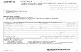 Ohio 2017 Application for Aetna Individual Health …Ohio 2017 Application for Aetna Individual Health Insurance Aetna Life Insurance Company Primary Applicant’s Name Applicant’s