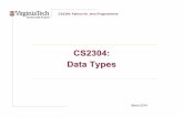 CS2304: Data Types - Virginia Techcourses.cs.vt.edu/~cs2304/spring2014/Notes/T02_DataTypes.pdfCS2304: Python for Java Programmers Monti 2014 Basic Output • Python provides the print()