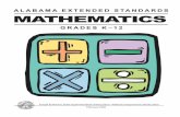 Alabama Extended Standards, Grades K-12 – Mathematics · For information regarding the Alabama Extended Standards: MATHEMATICS, contact Special Education Services, Alabama Department